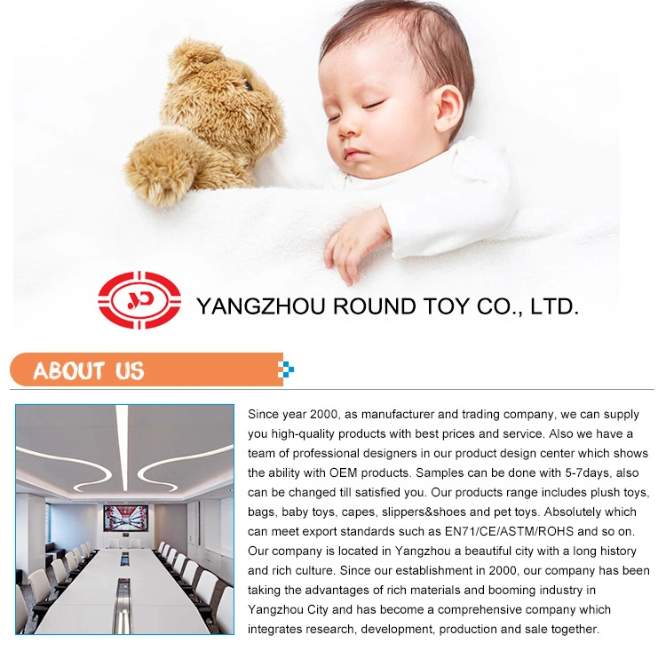 Printed Cotton Infant Plush Stufed Sitting OEM Teddy Bear Toy