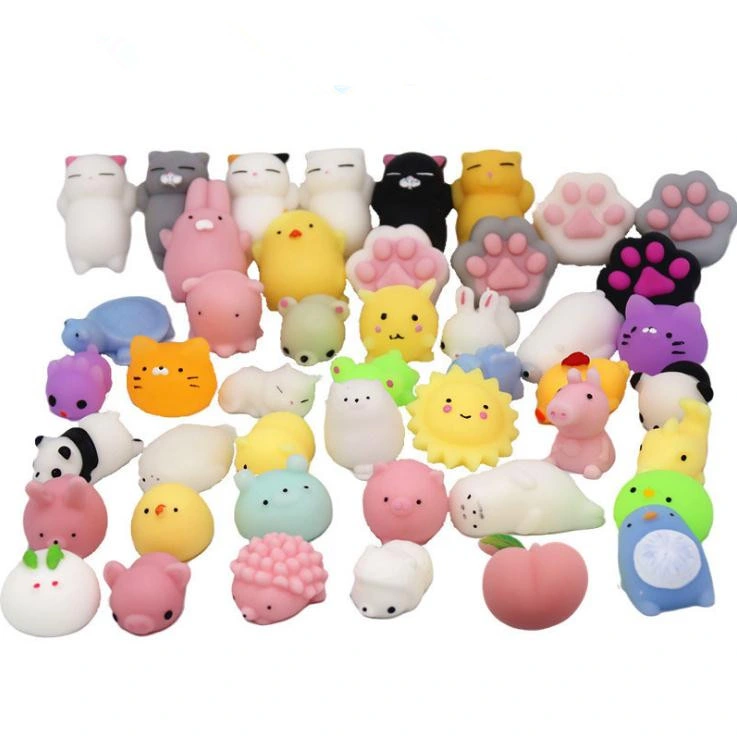 Christmas Gifts Squeeze Stress Relief Mini Cute Kawaii TPR Soft Mochi Squishy Animals Squishy Fidget Toys for Kids