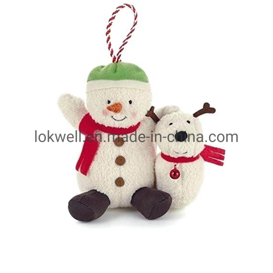 OEM Christmas Gift Snowman Hanging Decoration Plush Toy