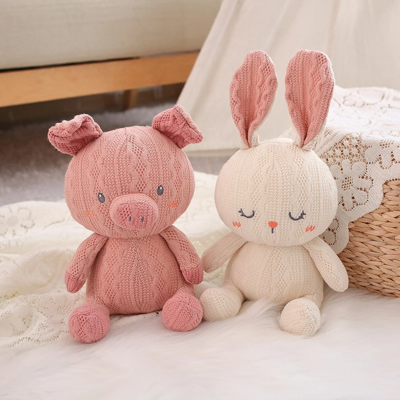 Koala Elephant Rabbit Pig Dinosaur Baby Bedtime Toy New Arrival Soft Knitted Animal