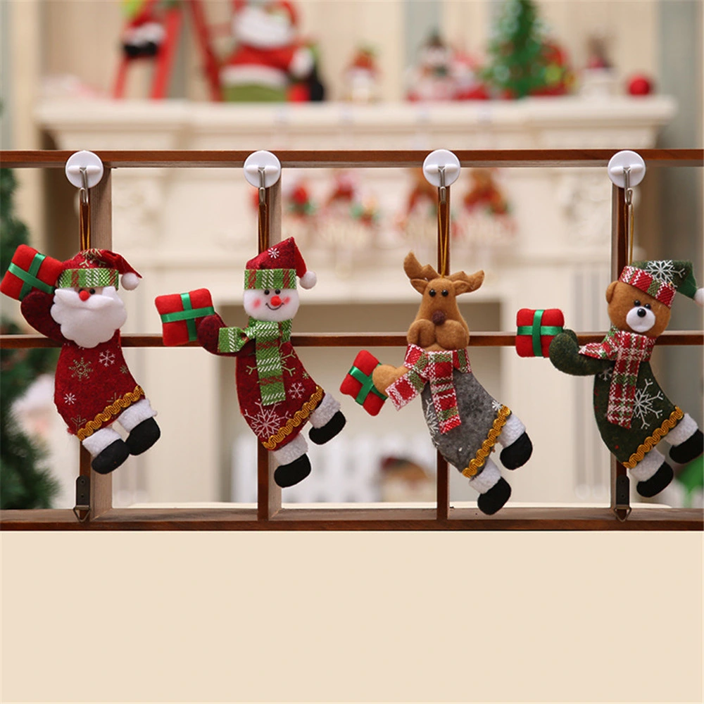 Wholesale Christmas Decoration Santa Claus with Gift Box Soft Stuffed Plush Toy