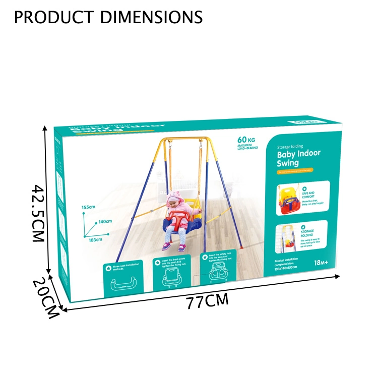 Baby Games Sports Indoor Outdoor Playground Play Plastic Children Safe Belt Hanging Single Seats Infant Chair Swing Toy for Kids