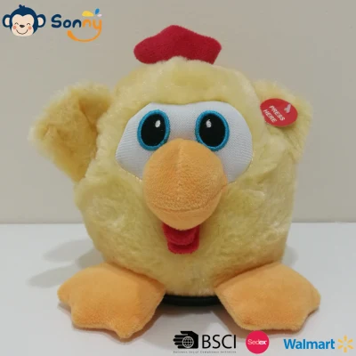 Usine de gros de la Chine Musical Spinning Pâques Poulet en peluche cadeau pour enfants