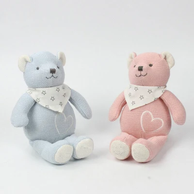 Nouvelle arrivée jouet tricoté animaux en peluche ours en peluche jouets en peluche bébé Playmate