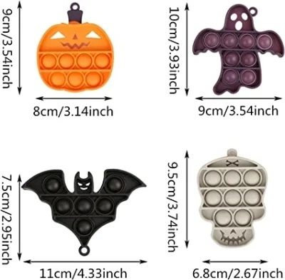 Jouet Citrouille Fantôme Chauve-Souris Crâne Sac En Mousse Enfant Fille Garçon Fête D'halloween Comme Halloween Thérapie Sac Cadeau Soulagement Du Stress Sensoriel Mini Halloween Pop Fidget