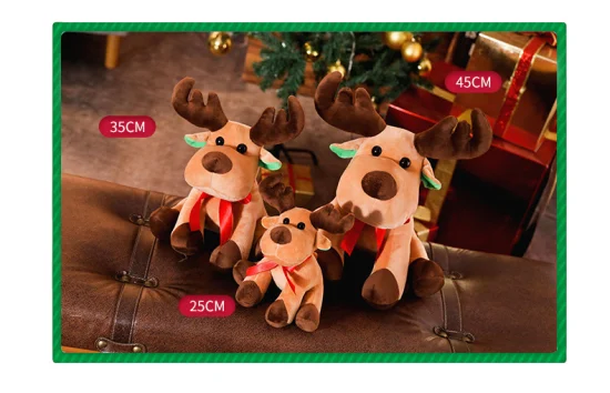 Noël Assis Animal Orignal En Peluche En Peluche Enfants Cadeau Jouets