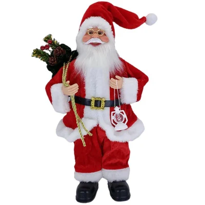 Hot Sale Christmas Santa Claus avec décoration d'ornement de sac cadeau