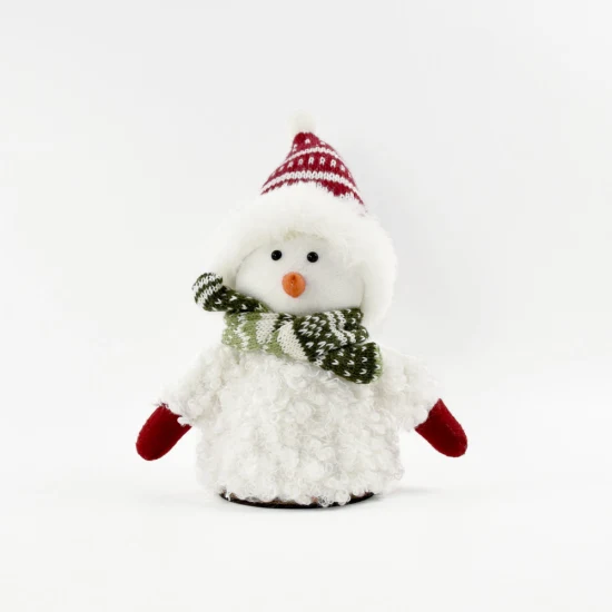 Artisanat de Noël Décorations pour la maison Cadeaux Bonhomme de neige de Noël rouge suédois en peluche