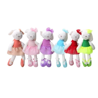 Joli lapin en peluche jouets doux bébé dormir confort poupée enfants anniversaire Festival cadeaux