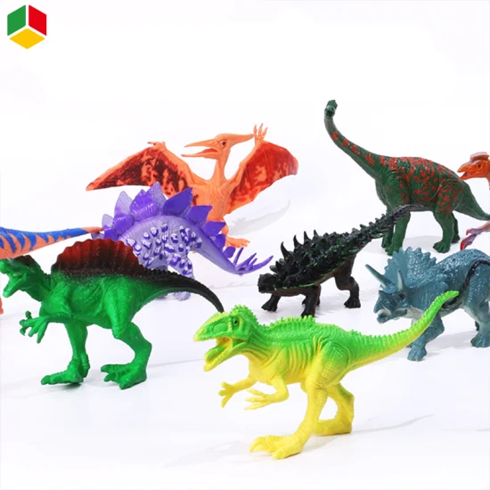 QS 6 pièces 7 pouces éducatifs dinosaure Animal modèle jouets en plastique dur Figure jouets pour enfants enfants cadeau de noël